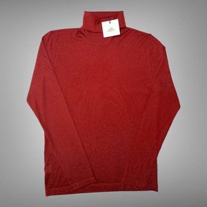 Hermes New 100% Cashmere Mens Turtleneck Sweater EU Size Medium Cassis